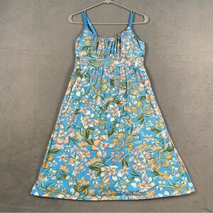 Harlow & Rose Women’s Floral Blue and Yellow Sundress, Padded bra, size S